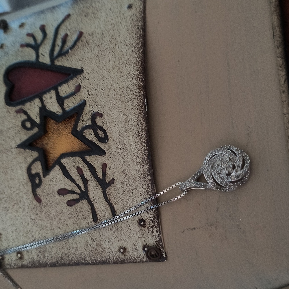 Sterling Silver Diamond Necklace